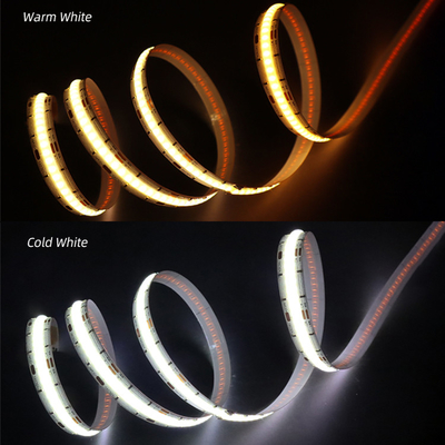 Hochleistungs-Doppelweiß-COB-CCT-Streifenlicht 3000K-6500K Farbtemperatur einheitliche Beleuchtung UL Listed Tape Light