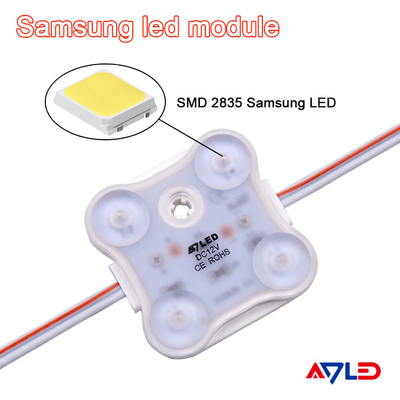 Modul-Licht-Samsungs 2835 Dimmable einzelne Farbeled einzelne Farbe 12V IP68 Quadrat-4 für Leuchtkasten