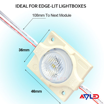 Modul IP67 LED beleuchtet doppelten Seitenchip rand-Lit Lightbox Dimmable 12 Volt-3030 SMD LED