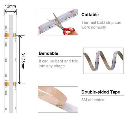 24v Adressierbares Rgbw Led-Streifen Farbe Hohe Dichte Superhell wechselnd für Raum