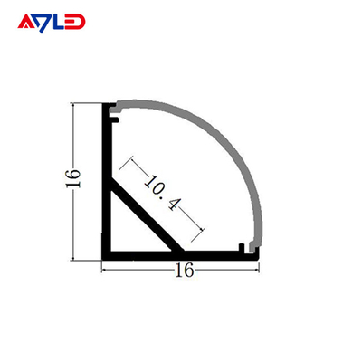 LED-Streifenprofil Kanal Lichtdiffusor Ecke Extrusionskanal LED Aluminiumprofil für LED-Streifen