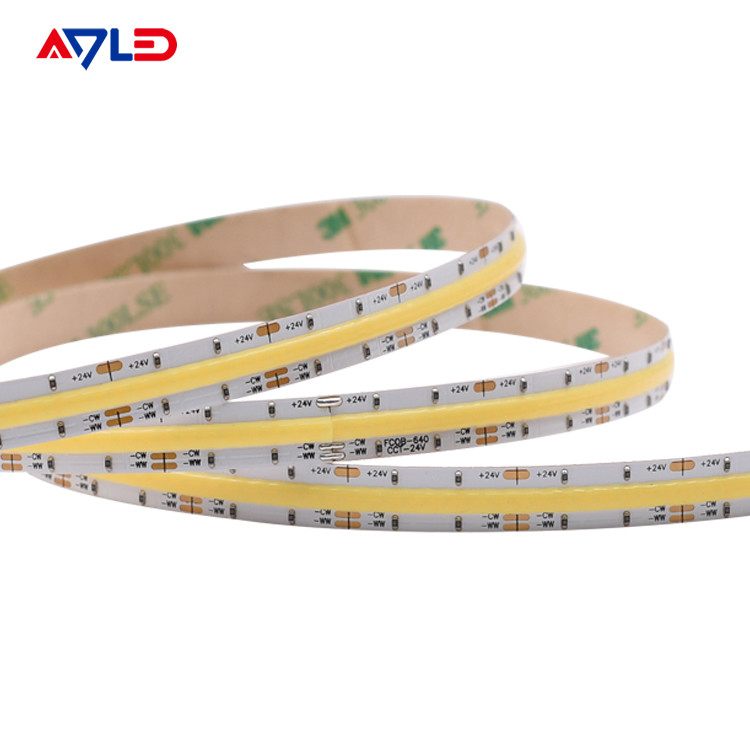 Hochleistungs-Doppelweiß-COB-CCT-Streifenlicht 3000K-6500K Farbtemperatur einheitliche Beleuchtung UL Listed Tape Light