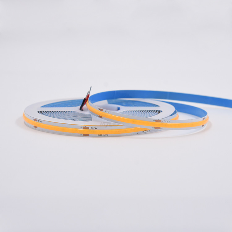 ADLED Wasserdichtes Flexibles COB-LED-Streifenlicht - DC12V/24V 320 LEDs/m Warme weiße Farbtemperatur